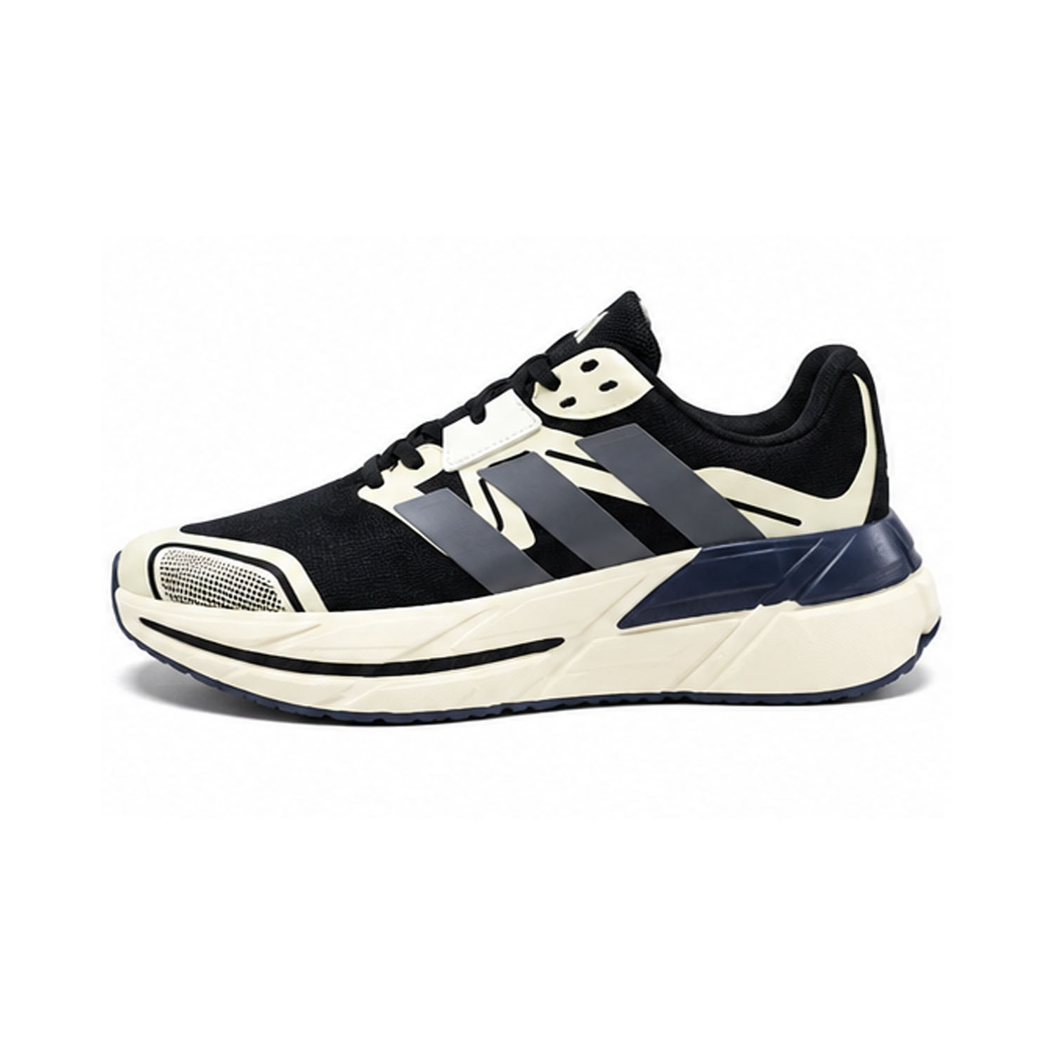 AQUA STRIDE CHUNKY SPORTS SNEAKERS-BLACK & CREAM